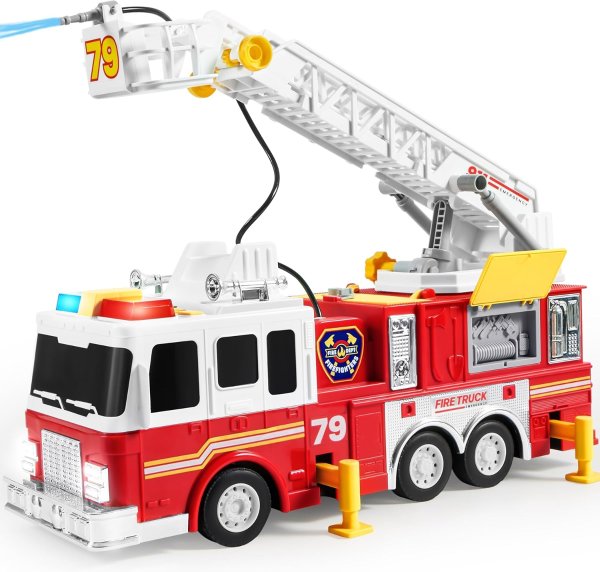 JOYIN Toddler Fire Truck Toy 33-Inch Ladder