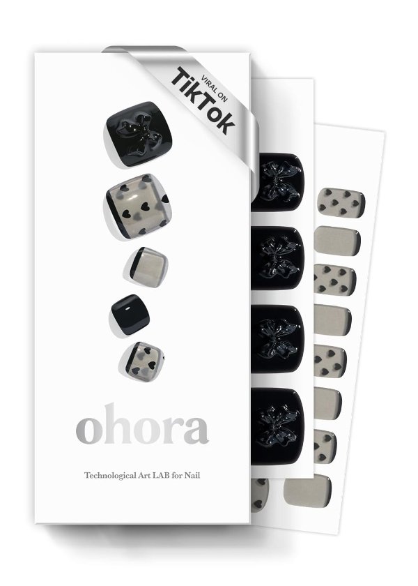 ohora Semi Cured Gel Pedi Strips P Heart Lace