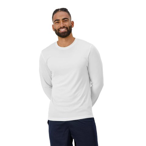 Hanes 482L Men s Long Sleeve T-Shirt Cool DRI