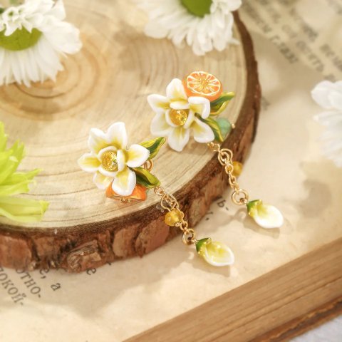 橙花耳环