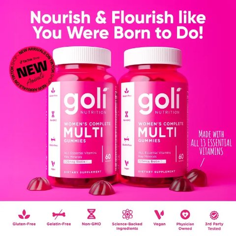 goli女士复合维生素软糖2瓶