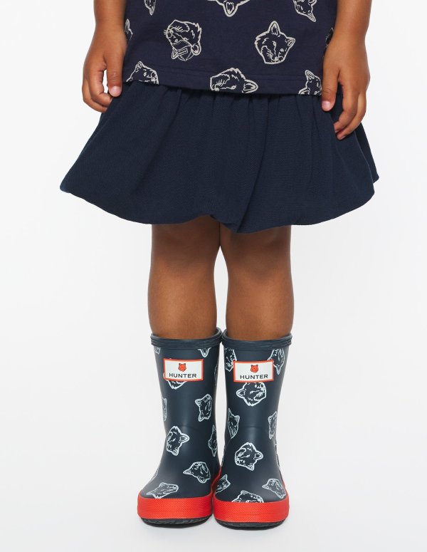 MAISON KITSUNE KIDS FOX HEAD RUBBER BOOTS