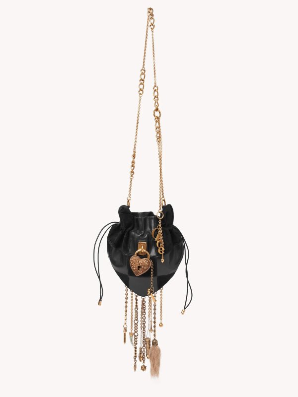 Chateau Treasures Crossbody Bag Grained and Suede Leather