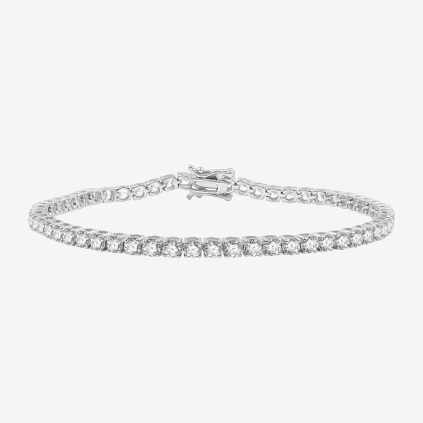 Lab Grown Diamond Tennis Bracelet 10K Gold 7.5 Inch