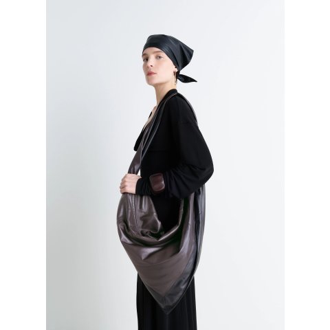 围巾包 黑色巧克力色