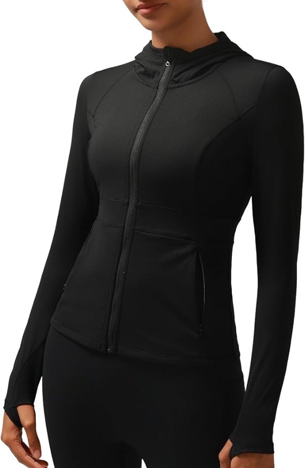 RUNNING GIRL Workout Jacket Women Zip Up with Pockets
