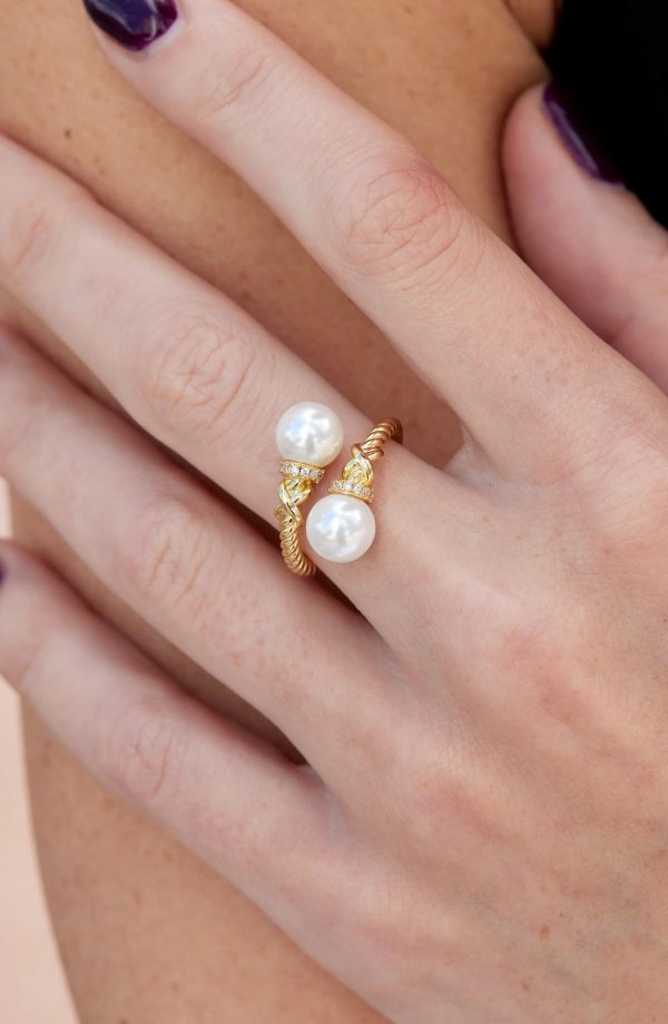 Swarovski Pearl Wrap Ring 8-9mm