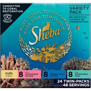 Sheba 湿猫粮罐头24个双子包（48小盒）