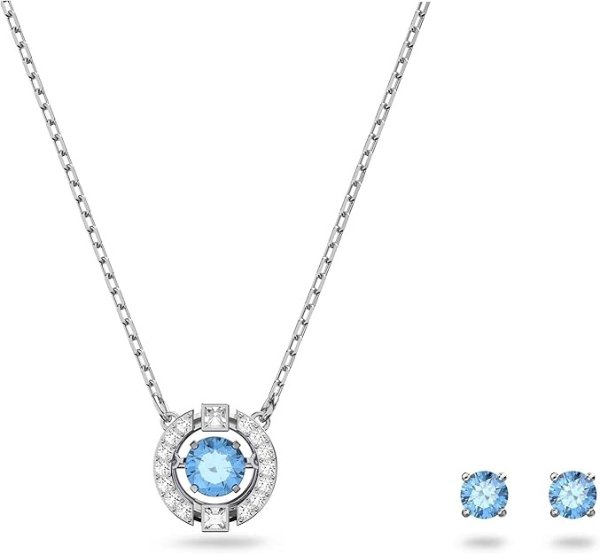 Sparking Dance Crystal Necklace Earring Set