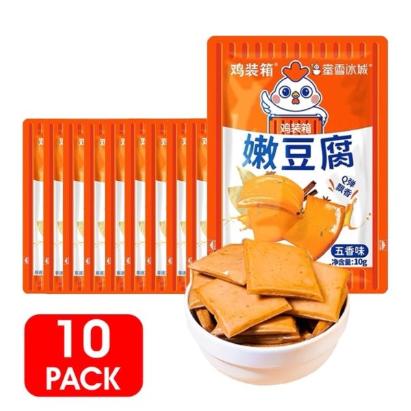 Mixue Bingcheng Tender Tofu Five-Spice Flavor 10g×10 Packs