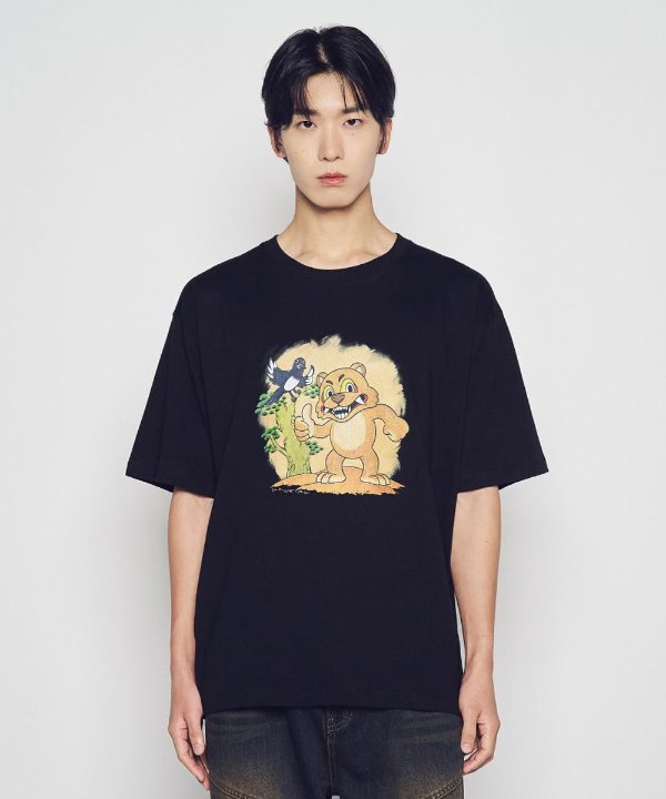 acmé de la vie Brown AC Bear Short Sleeve T-Shirt 2 Color