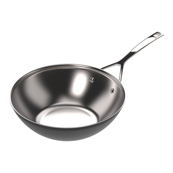 Demeyere Black 5 Stainless Steel Wok 12-inch