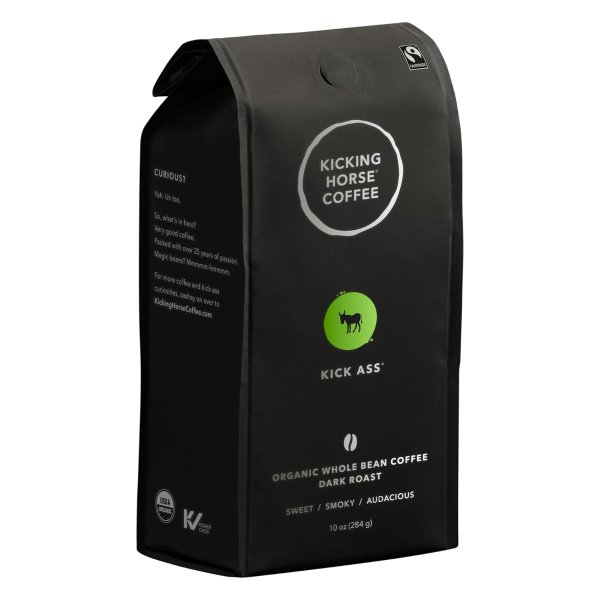 Kicking Horse Kick Ass Dark Roast Whole Bean Coffee 10oz