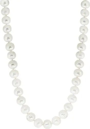 Sterling Silver 10-11mm Freshwater Pearl Necklace