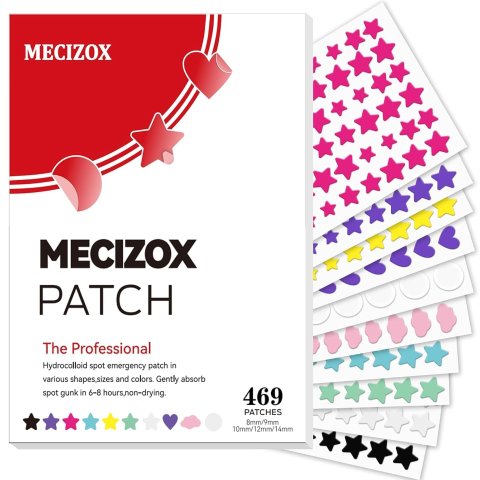 星形痘痘贴 469片 5尺寸 8色