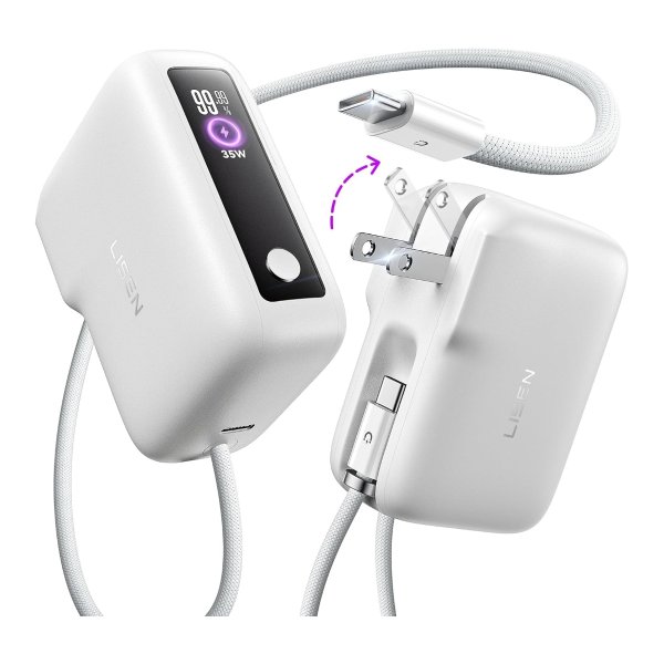 LISEN 3-in-1 35W+27W 7000mAh Fast Travel Charger