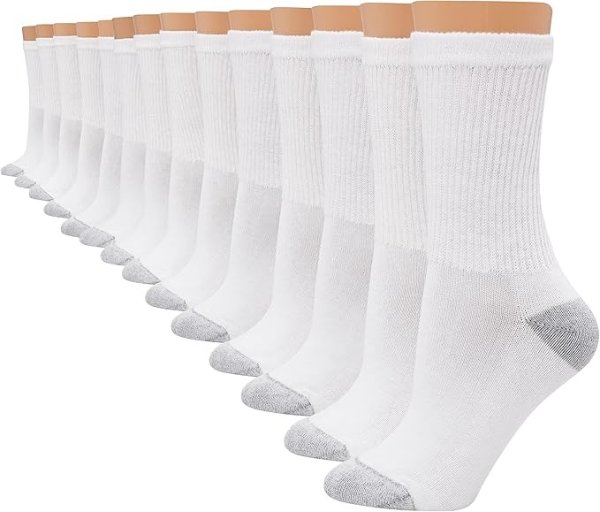 Hanes Womens Value Pack, Crew Soft Moisture-wicking Socks, Available In 10 And 14-packs