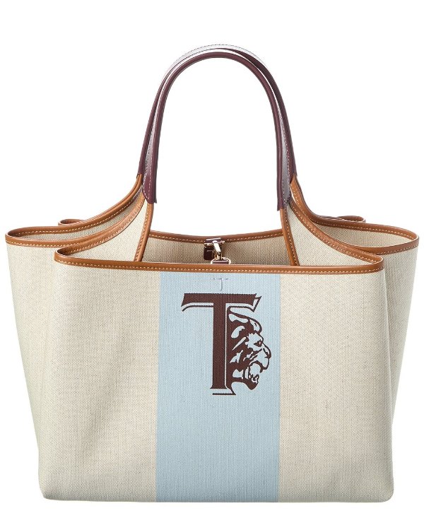 TOD’s 帆布拼皮托特包