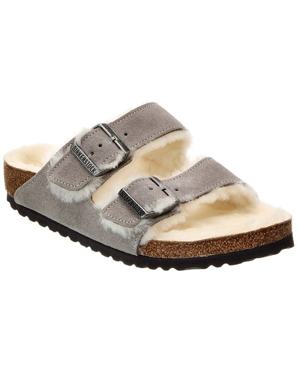 Arizona Suede Shearling Sandal