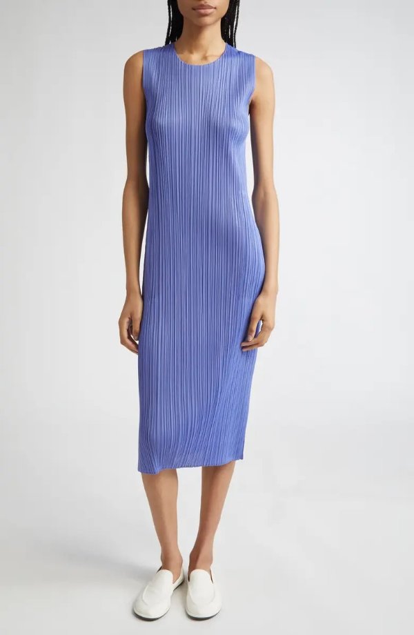Monthly Colors March Pleated Midi Dress