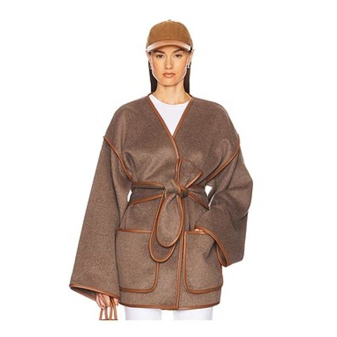 羊毛混纺大衣外套