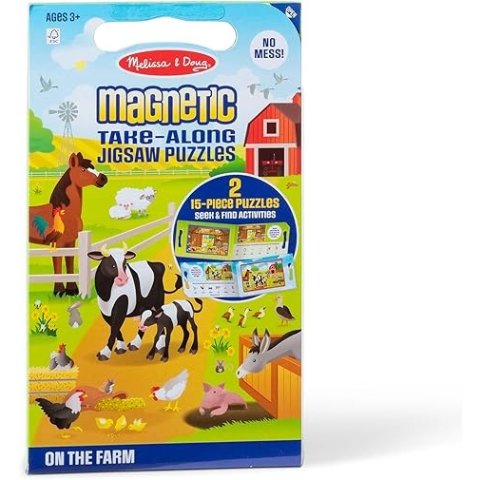 Melissa & Doug Magnetic Jigsaw Puzzle Farm 15 Pieces