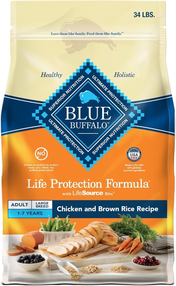 Blue Buffalo Large Breed Chicken Dry Dog Food 34lb