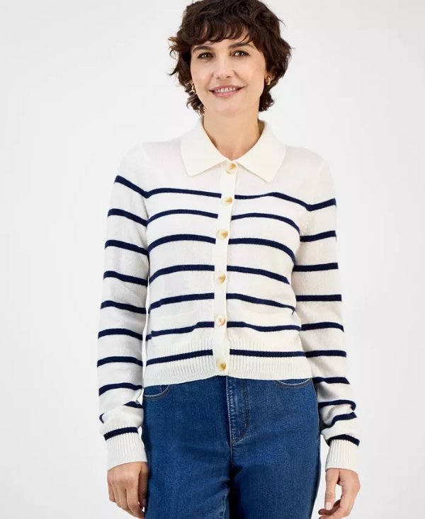 Cashmere Collared Cardigan