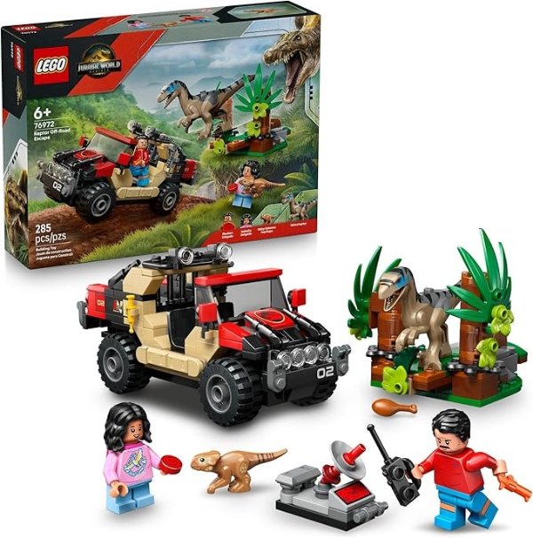 Jurassic World 76972 Raptor Off-Road Escape Dinosaur Toy