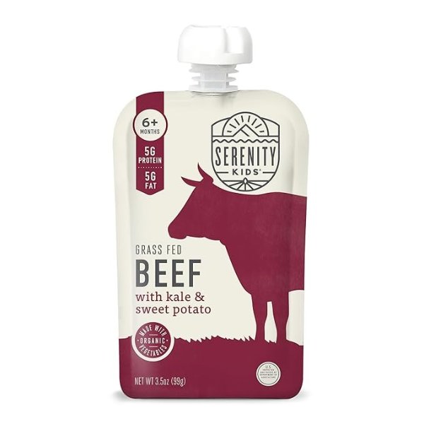 Serenity Kids Baby Food Grass Fed Beef Puree 3.5oz