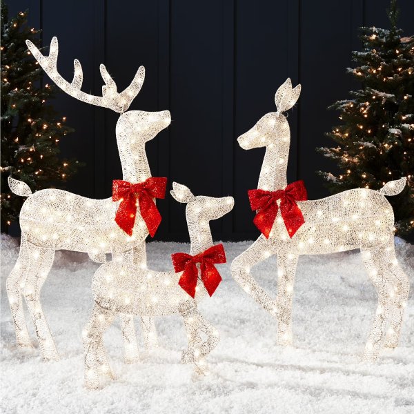 Best Choice 2D Deer Outdoor Decoration 175 Lights White