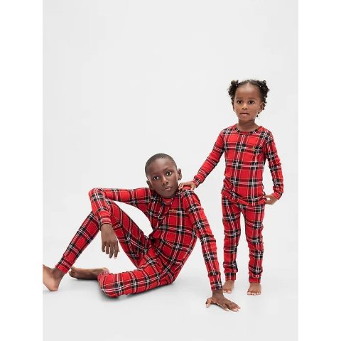 有机棉儿童睡衣套装，婴儿到大童码