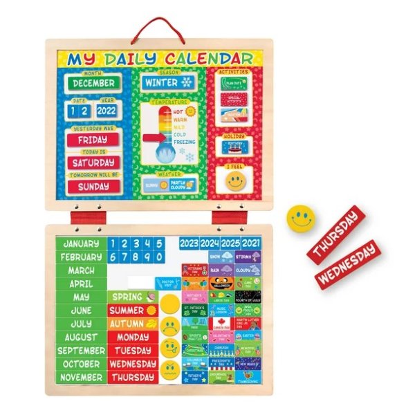 Melissa & Doug My Magnetic Daily Wooden Calendar