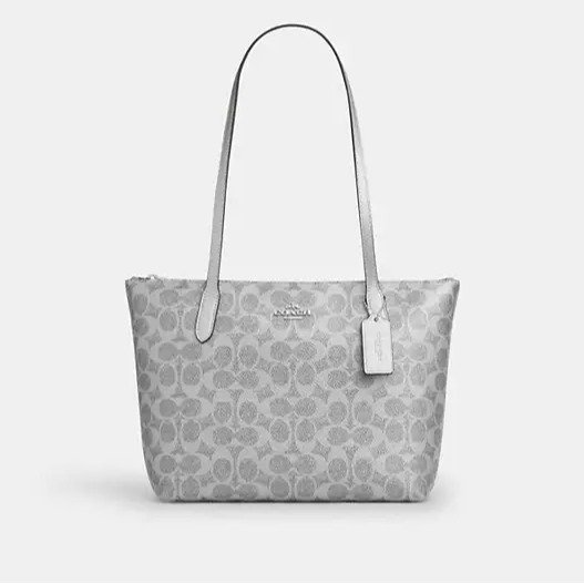 Fiona Zip Tote Bag Signature Canvas