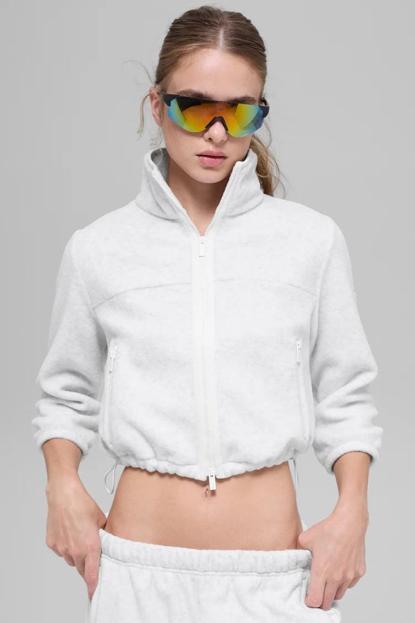 Retreat Cropped Polar Fleece Jacket