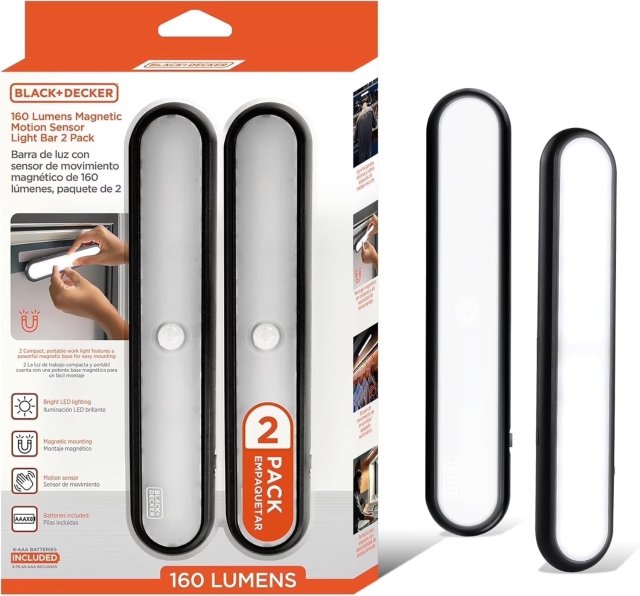 BLACK+DECKER LED感应灯条 160流明 2件