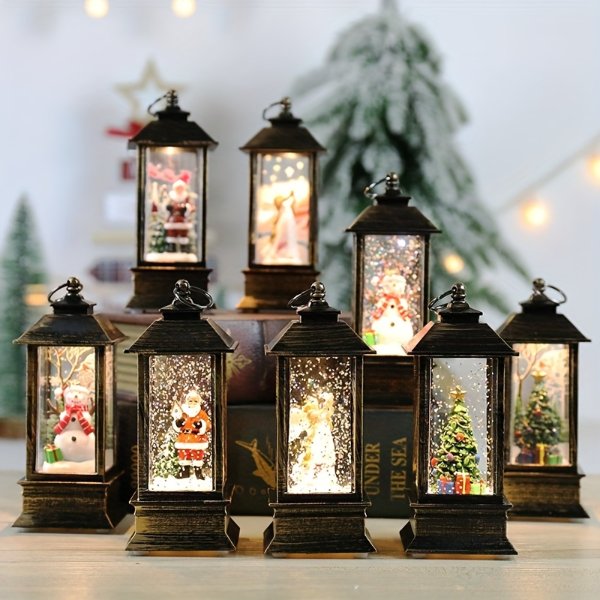 Vintage Christmas Candle Lights Set Flameless 4-Pack