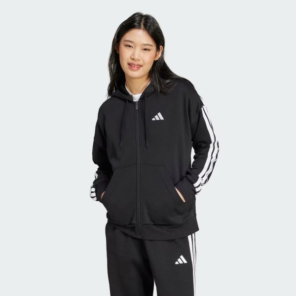 Essentials 3-Stripes Fleece Hoodie