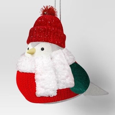 Wondershop Featherly Friends Ornament Green Vest