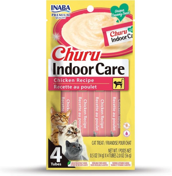 INABA Churu Hairball Control Chicken Cat Treat 24 Tubes