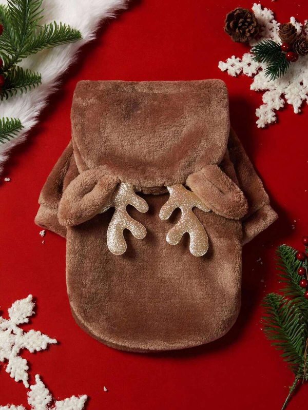 PETSIN Pet 3D Reindeer Hoodie Sweatshirt S