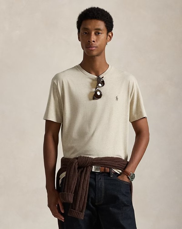 Jersey Crewneck Cotton T-Shirt