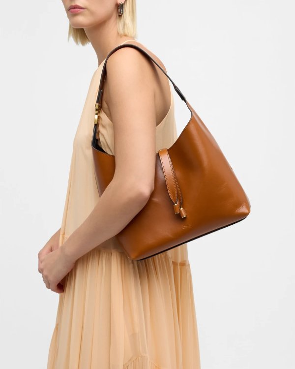 Chloé Marcie Small Hobo Bag Shiny Calfskin