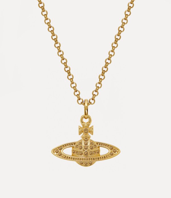 Mini Bas Relief Pendant Necklace Gold