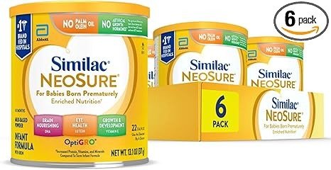 NeoSure Infant Formula with Iron, For Babies Born Prematurely, Powder, 13.1 ounces (Pack of 6)