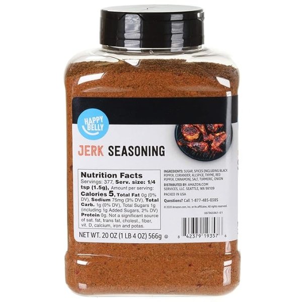Amazon Brand - Happy Belly Jerk Seasoning, 20 Ounce