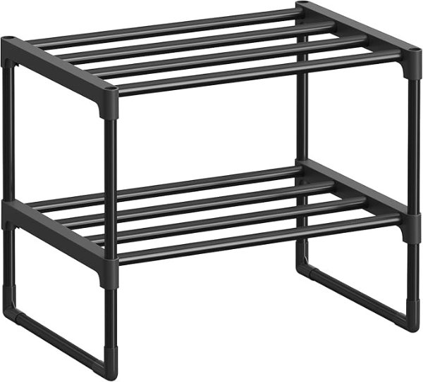 SONGMICS Metal Shoe Rack ULSA002B01 Black 2-Tier