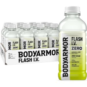 BODYARMOR Flash I.V. 零糖柠檬青柠饮料 20盎司*12瓶