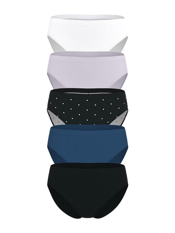 Seamless High-Leg Brief Panties 5-Pack