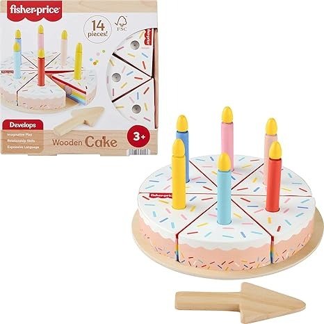 Fisher-Price Wood Pretend Cake Set 14-Piece